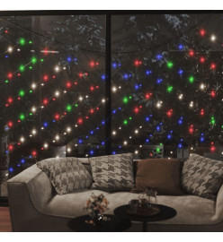 Filet lumineux coloré de Noël 3x2 m 204 LED Intérieur/extérieur