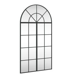 Miroir mural noir 60x110 cm arche fer