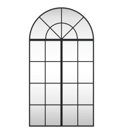 Miroir mural noir 60x110 cm arche fer