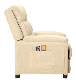 Fauteuil électrique de massage Crème Tissu