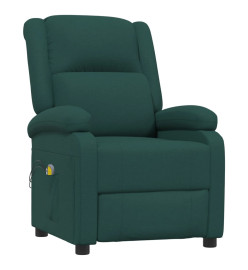 Fauteuil électrique de massage Vert foncé Tissu