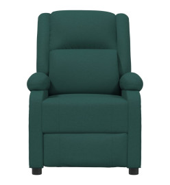 Fauteuil électrique de massage Vert foncé Tissu