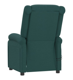 Fauteuil électrique de massage Vert foncé Tissu