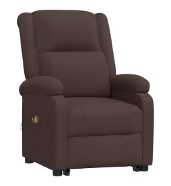 Fauteuil de massage Marron foncé Tissu