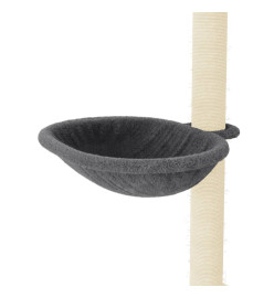 Arbre à chat avec griffoirs en sisal gris foncé 95 cm