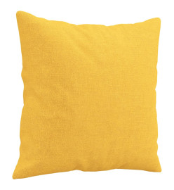 Coussins décoratifs 2 pcs Jaune clair 40x40 cm Tissu