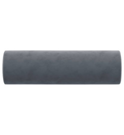 Coussins décoratifs 2 pcs Gris foncé Ø15x50 cm Velours