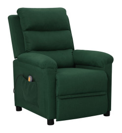 Fauteuil de massage Vert foncé Tissu