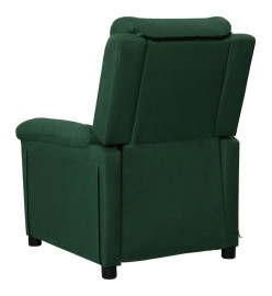 Fauteuil de massage Vert foncé Tissu