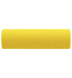 Coussins décoratifs 2 pcs Jaune clair Ø15x50 cm Tissu