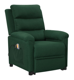 Fauteuil de massage Vert foncé Tissu