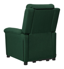 Fauteuil de massage Vert foncé Tissu