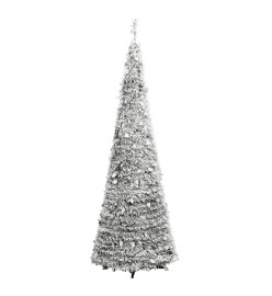 Sapin de Noël artificiel escamotable neige floquée 50 LED 120cm