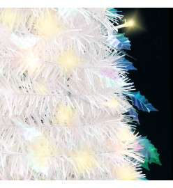 Sapin de Noël artificiel escamotable 150 LED blanc 180 cm