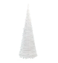 Sapin de Noël artificiel escamotable 150 LED blanc 180 cm