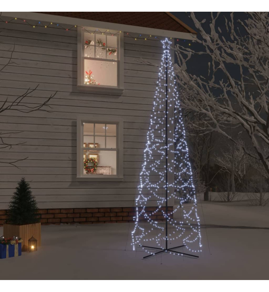 Arbre de Noël cône 1400 LED Blanc froid 160x500 cm