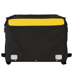 Remorque pour vélo noir et jaune 45 kg fer