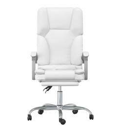 Fauteuil de massage inclinable de bureau Blanc Similicuir