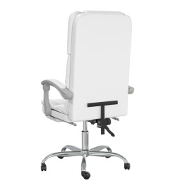 Fauteuil de massage inclinable de bureau Blanc Similicuir