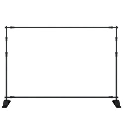 Supports de toile de fond 2 pcs noir 305x243 cm acier