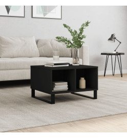 Table basse Noir 60x50x36,5 cm Bois d'ingénierie