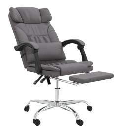 Fauteuil de massage inclinable de bureau Gris Similicuir