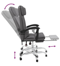 Fauteuil de massage inclinable de bureau Gris Similicuir