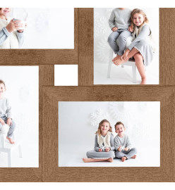 Collage de cadres photo pour photo de 4x(13x18 cm) Marron MDF