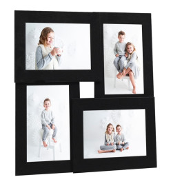 Collage de cadres photo pour photo de 4x (10x15 cm) Noir MDF