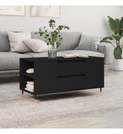 Table basse noir 102x44,5x50 cm bois d'ingénierie