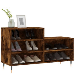 Armoire à chaussures Chêne fumé 102x36x60 cm Bois d'ingénierie