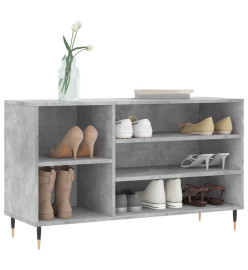 Armoire à chaussures Gris béton 102x36x60 cm Bois d'ingénierie