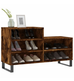 Armoire à chaussures Chêne fumé 102x36x60 cm Bois d'ingénierie