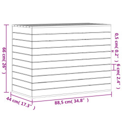 Panier à linge 88,5x44x66 cm bois massif de pin