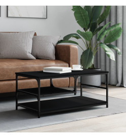Table basse noir 90x49x40 cm bois d'ingénierie