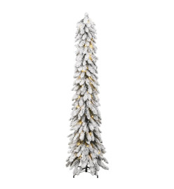 Sapin de Noël artificiel pré-éclairé avec 100 LED/neige floquée