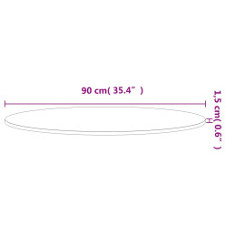 Dessus de table Ø90x1,5 cm rond bois massif de hêtre