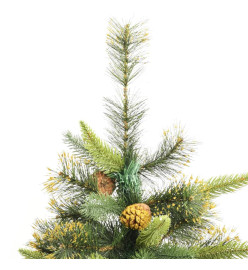 Sapin de Noël artificiel articulé avec pommes de pin 180 cm