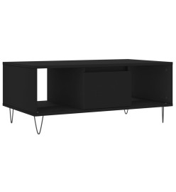 Table basse Noir 90x50x36,5 cm Bois d'ingénierie