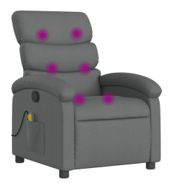 Fauteuil de massage inclinable Gris foncé Tissu