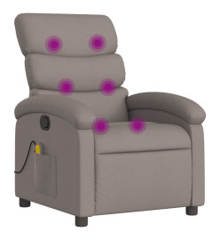 Fauteuil de massage inclinable Taupe Tissu