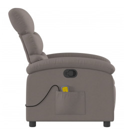 Fauteuil de massage inclinable Taupe Tissu