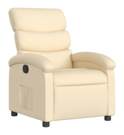 Fauteuil inclinable Crème Tissu