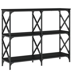 Table console noir 100x28x80,5 cm bois d'ingénierie