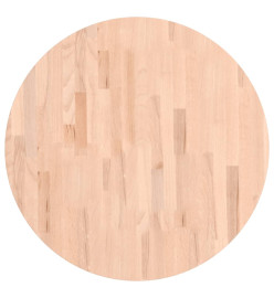 Dessus de table Ø70x1,5 cm rond bois massif de hêtre