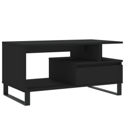 Table basse Noir 90x49x45 cm Bois d'ingénierie