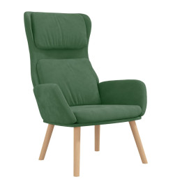 Chaise de relaxation Vert clair Velours