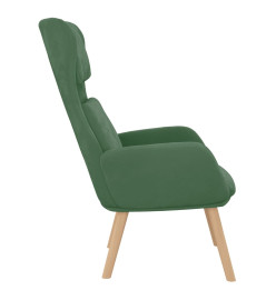 Chaise de relaxation Vert clair Velours