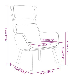 Chaise de relaxation Vert clair Velours