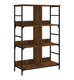 Bibliothèque chêne marron 78,5x33x117,5 cm bois d'ingénierie